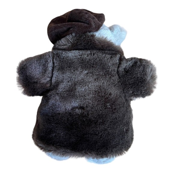 Vintage Mary Meyer Plush Bear Society Celia, Faux Fur Coat Jacket Beret Hat 12” - Picture 2 of 10